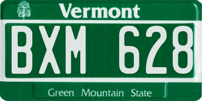 VT license plate BXM628