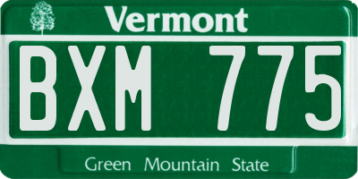 VT license plate BXM775