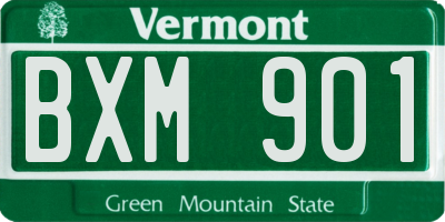 VT license plate BXM901