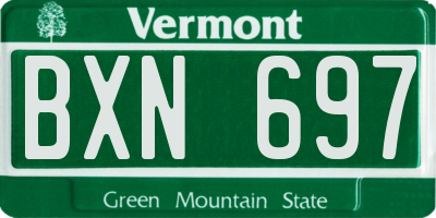 VT license plate BXN697