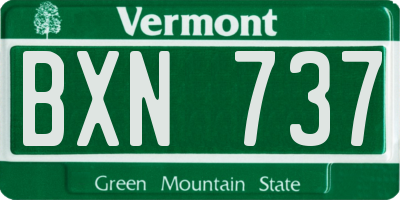 VT license plate BXN737