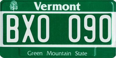 VT license plate BXO090