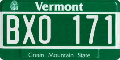 VT license plate BXO171