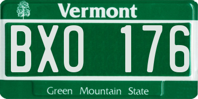 VT license plate BXO176