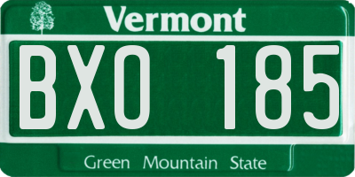 VT license plate BXO185