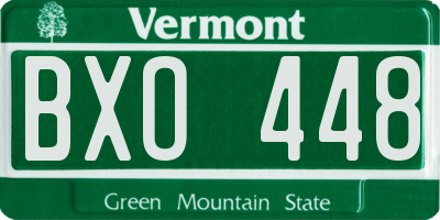 VT license plate BXO448