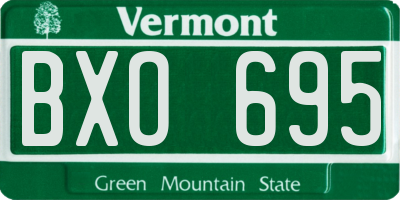VT license plate BXO695