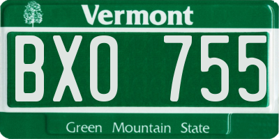 VT license plate BXO755