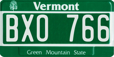 VT license plate BXO766