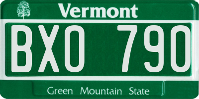 VT license plate BXO790