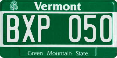 VT license plate BXP050