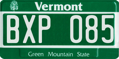 VT license plate BXP085