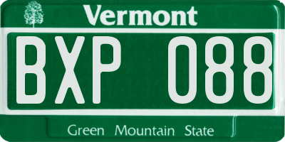 VT license plate BXP088