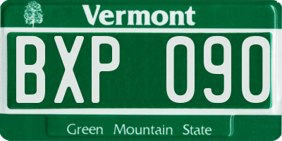 VT license plate BXP090