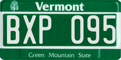 VT license plate BXP095