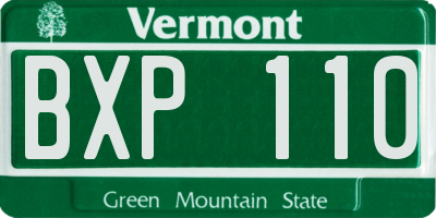 VT license plate BXP110