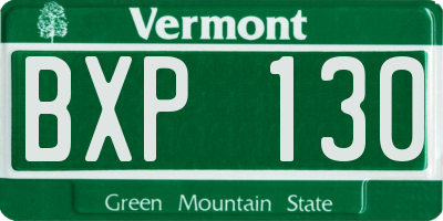 VT license plate BXP130