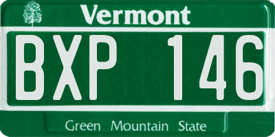 VT license plate BXP146