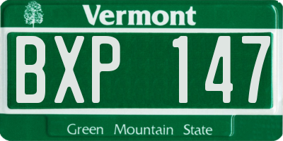 VT license plate BXP147
