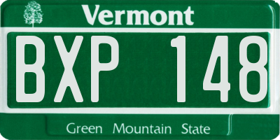 VT license plate BXP148