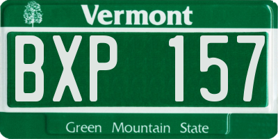 VT license plate BXP157