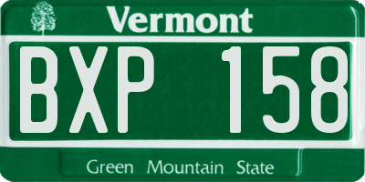 VT license plate BXP158