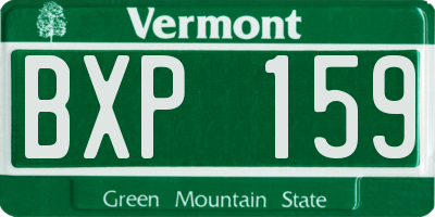 VT license plate BXP159