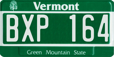 VT license plate BXP164