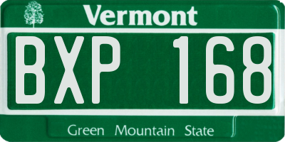 VT license plate BXP168