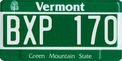 VT license plate BXP170
