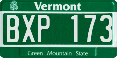 VT license plate BXP173