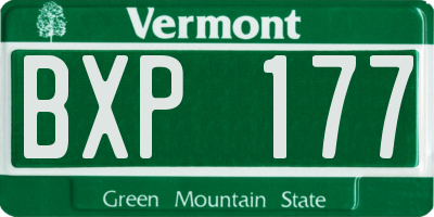 VT license plate BXP177