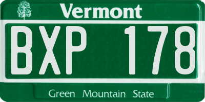 VT license plate BXP178