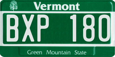 VT license plate BXP180