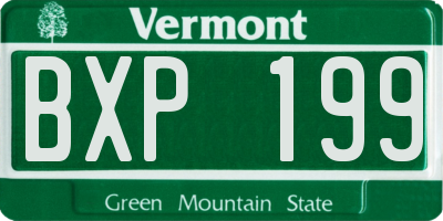 VT license plate BXP199