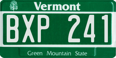 VT license plate BXP241