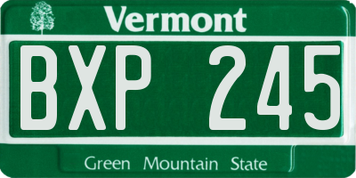 VT license plate BXP245