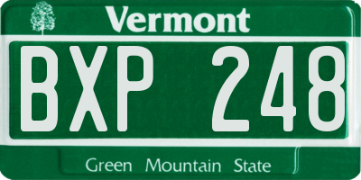VT license plate BXP248