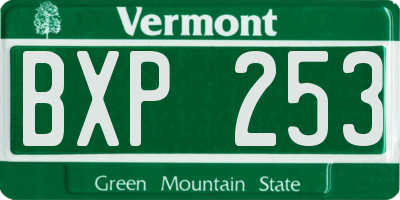 VT license plate BXP253