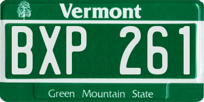 VT license plate BXP261