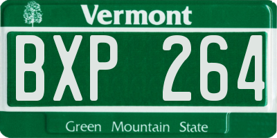 VT license plate BXP264