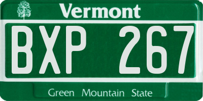 VT license plate BXP267