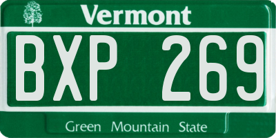 VT license plate BXP269
