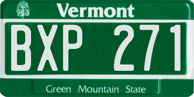 VT license plate BXP271