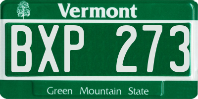 VT license plate BXP273
