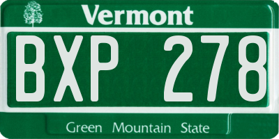 VT license plate BXP278