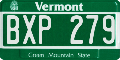 VT license plate BXP279