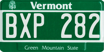 VT license plate BXP282