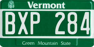 VT license plate BXP284