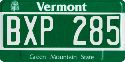 VT license plate BXP285